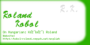 roland kobol business card